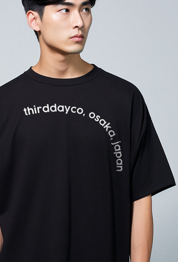 Third Day MTK60 Kaos Oversize Distro Pria  Tdco Osaka Curve Hitam