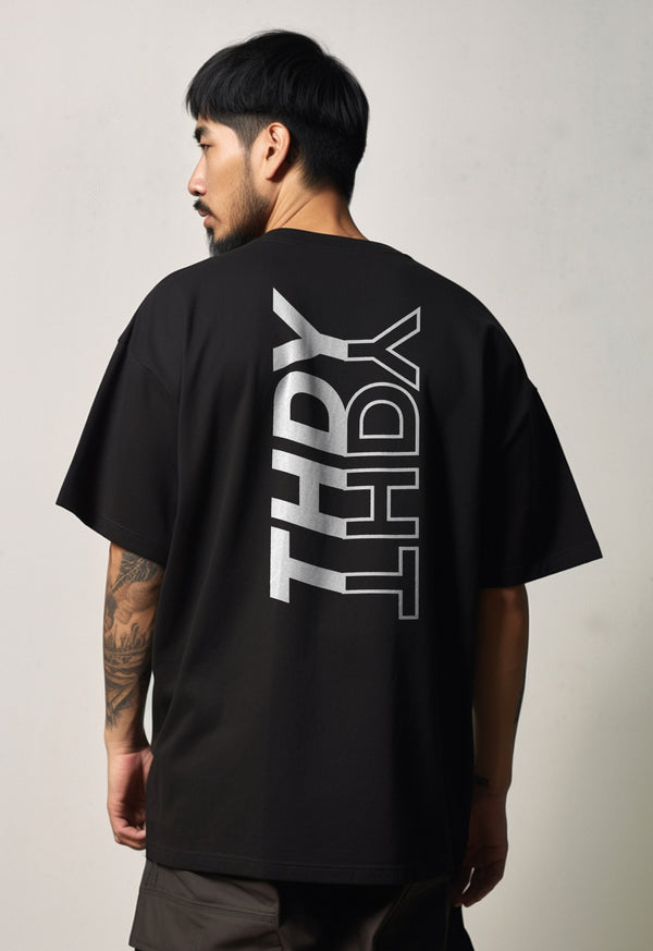 Third Day MTK84 Kaos Oversize Distro Pria Thdy Shadow Back Hitam