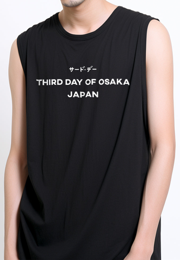 Third Day MTL44 Kaos Kutung Pria Casual Svn Thirdday Osaka Hitam