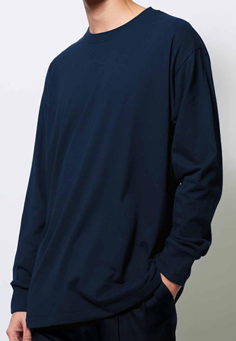 Third Day MTM29 kaos LS long sleeve tangan panjang pria instacool polos navy