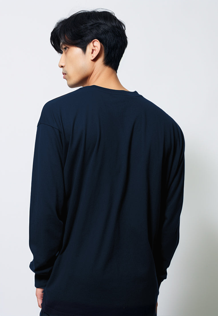 Third Day MTM29 kaos LS long sleeve tangan panjang pria instacool polos navy