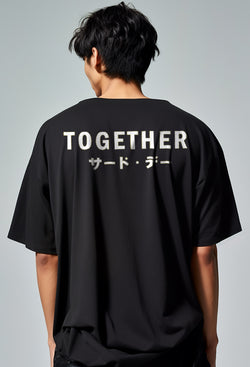 Thirdday MTM60 kaos oversize couple together hitam