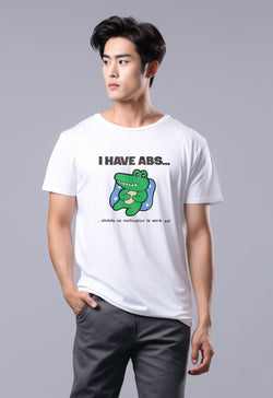 Third Day MTM78 kaos komik anime kocak pria draco i have abs putih