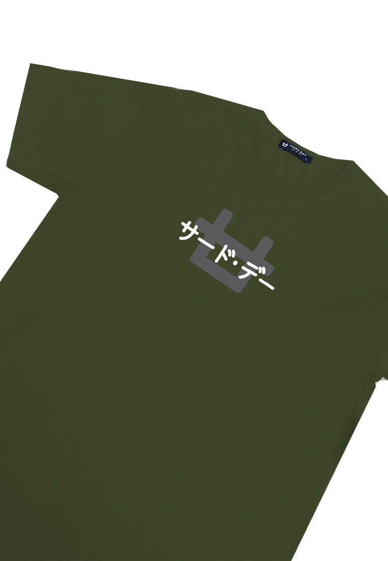 Third Day MTM96 kaos pria distro instacool insta logo katakana hijau army