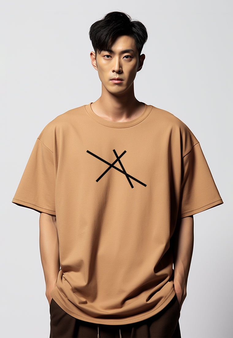 Third Day MTN07 kaos oversize abu abu garis scuba bahan tebal khaki