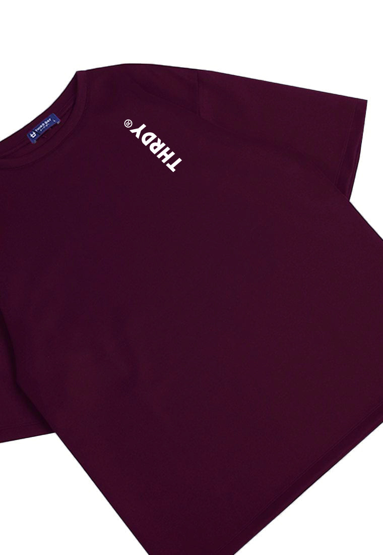 MTN79 kaos oversized pria scuba crew neck t shirt hijau army Thdy ver dakir burgundy