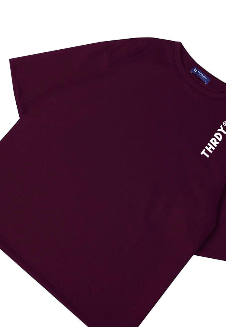 MTN79 kaos oversized pria scuba crew neck t shirt hijau army Thdy ver dakir burgundy
