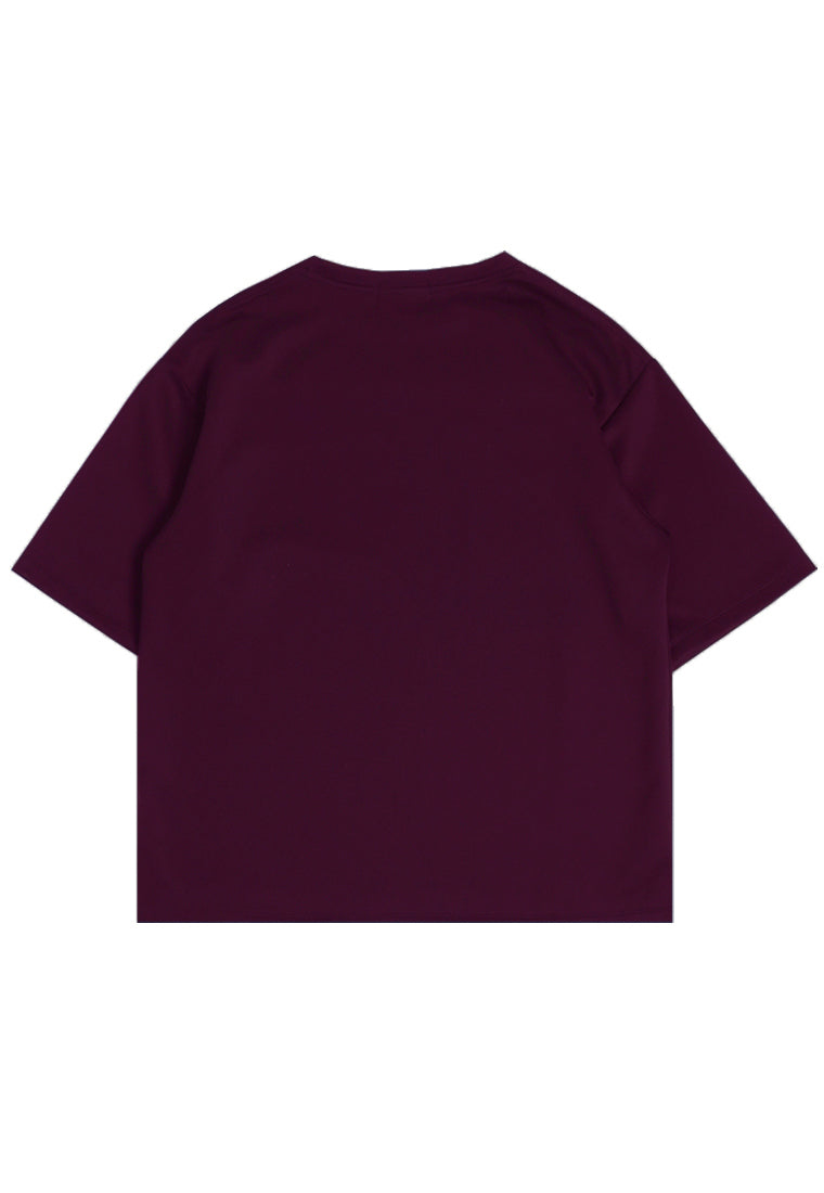MTN79 kaos oversized pria scuba crew neck t shirt hijau army Thdy ver dakir burgundy