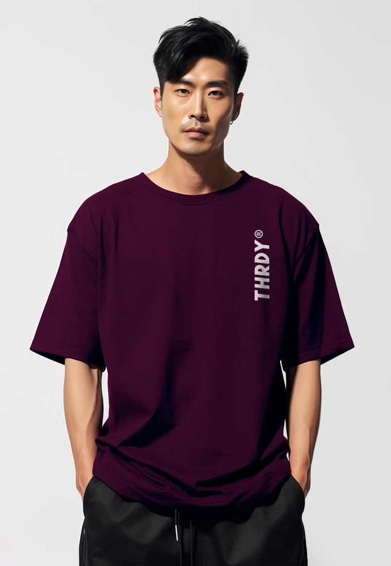 MTN79 kaos oversized pria scuba crew neck t shirt hijau army Thdy ver dakir burgundy