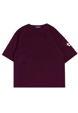 MTN82 kaos oversize tebal scuba army green scuba thirdday logo arm burgundy