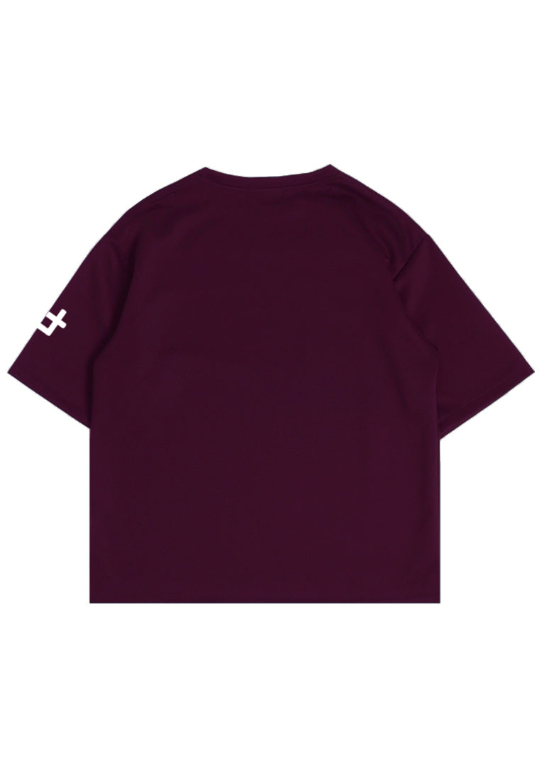 MTN82 kaos oversize tebal scuba army green scuba thirdday logo arm burgundy