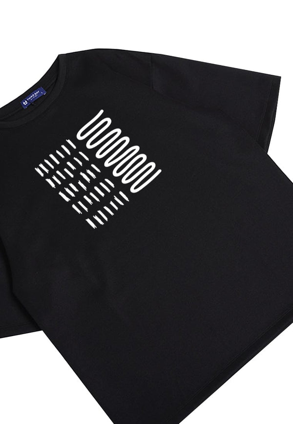 MTN99 kaos oversize abstrak aesthetic kece pria scuba bahan tebal THIRD DAY crew neck hijau army