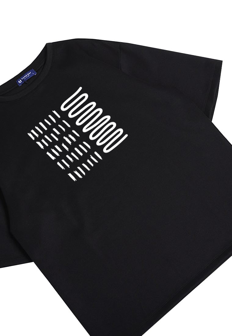 MTN99 kaos oversize abstrak aesthetic kece pria scuba bahan tebal THIRD DAY crew neck hijau army
