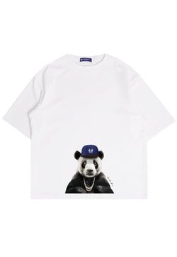 MTO26 kaos oversize panda beruang aesthetic naer premium coklat scuba tebal coffee brown