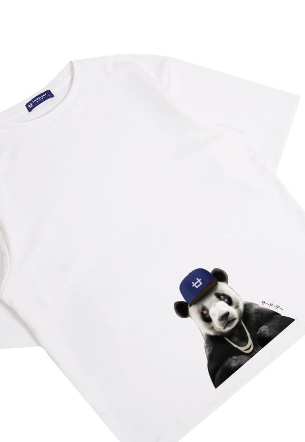 MTO26 kaos oversize panda beruang aesthetic naer premium coklat scuba tebal coffee brown