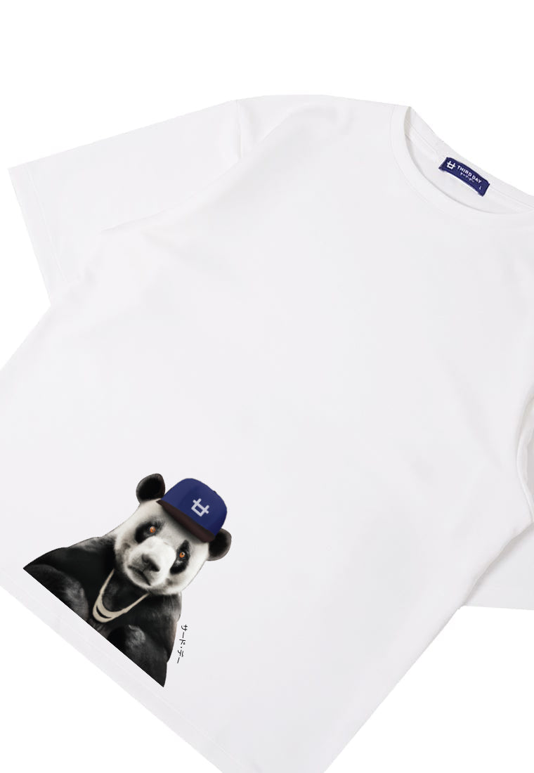 MTO26 kaos oversize panda beruang aesthetic naer premium coklat scuba tebal coffee brown