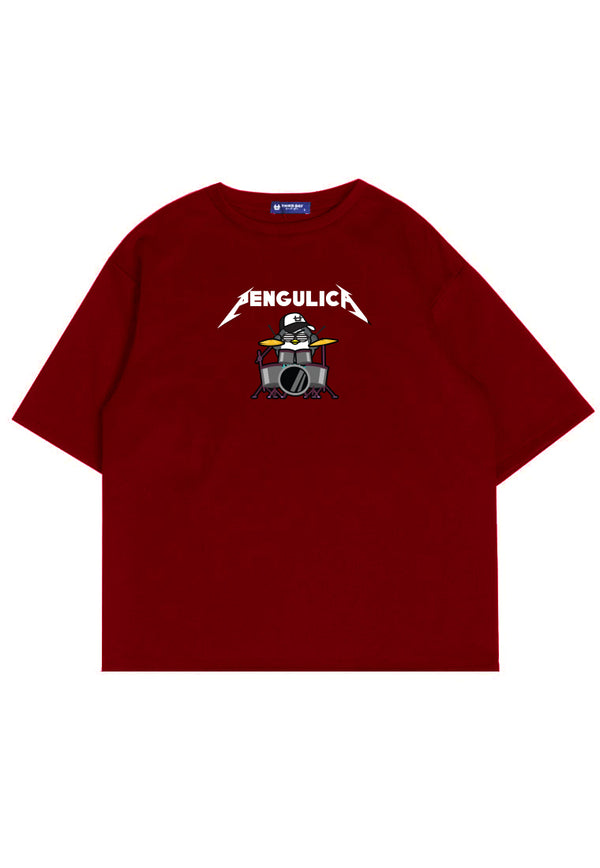 MTO49 Kaos Oversize Band Metal Putih Scuba Bahan Tebal Distro Pria Anime Pengulica DJ Rock Abu