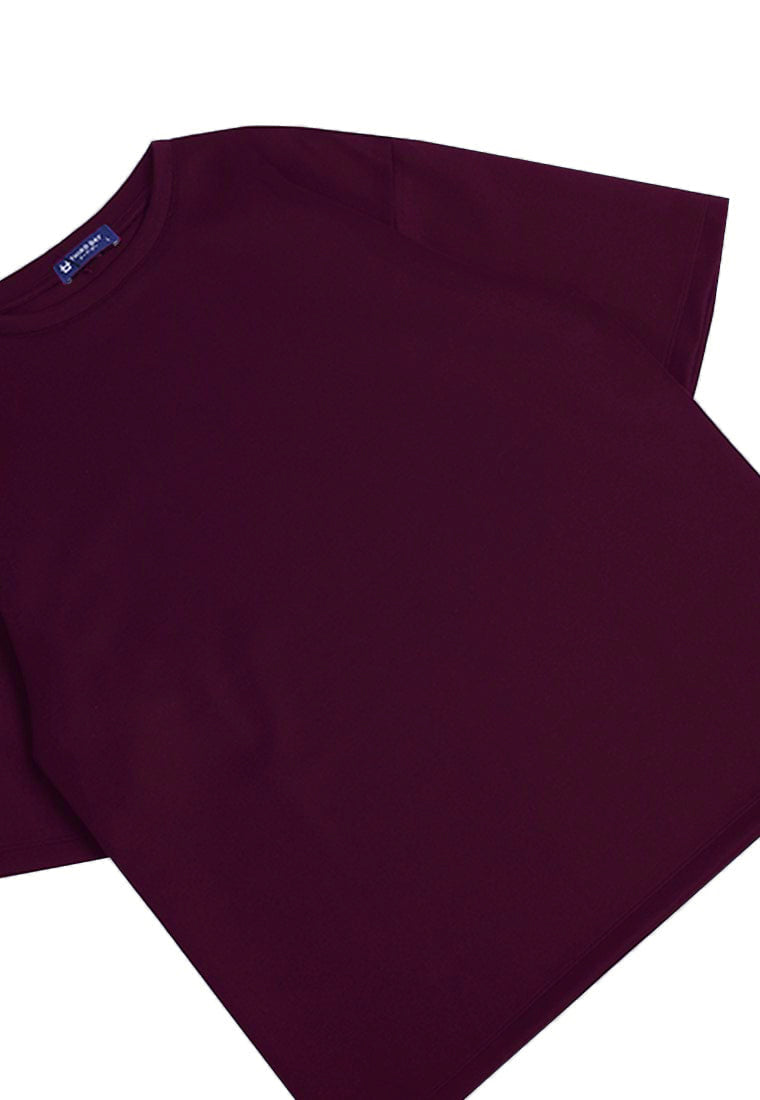 MTP02 kaos oversize rajut katakana back bahan tebal scuba distro cocok jepang burgundy