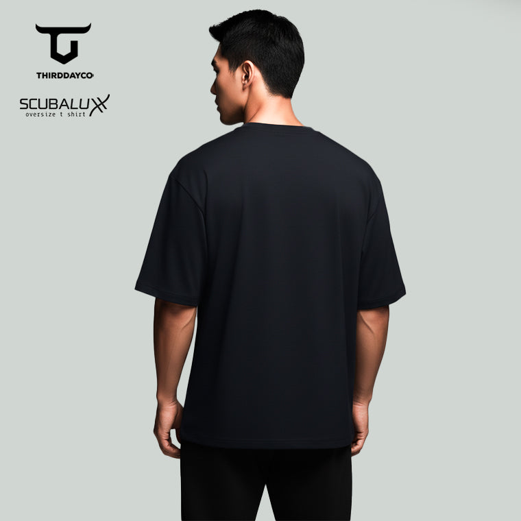 MTP79 kaos oversize gym bahan tebal scuba "ok but first gym" HITAM