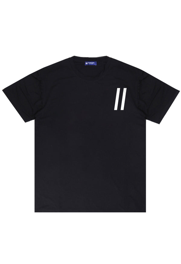 MTR16 Kaos T-Shirt Pria Instacool unisex "slash slash" hitam