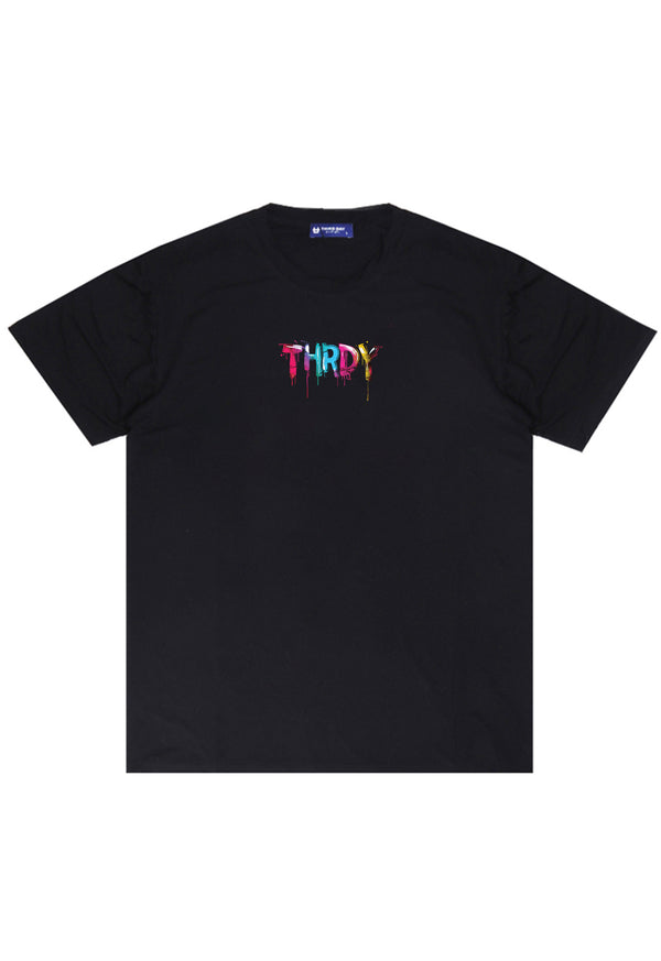 MTR17 Kaos T-Shirt Pria Instacool unisex "Thrdy multicolor drip" hitam