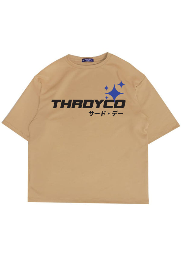 MTR48 Kaos Oversize Gambar Bintang Bahan Scuba Tebal ScubaLUX "thrdyco bintang" Khaki