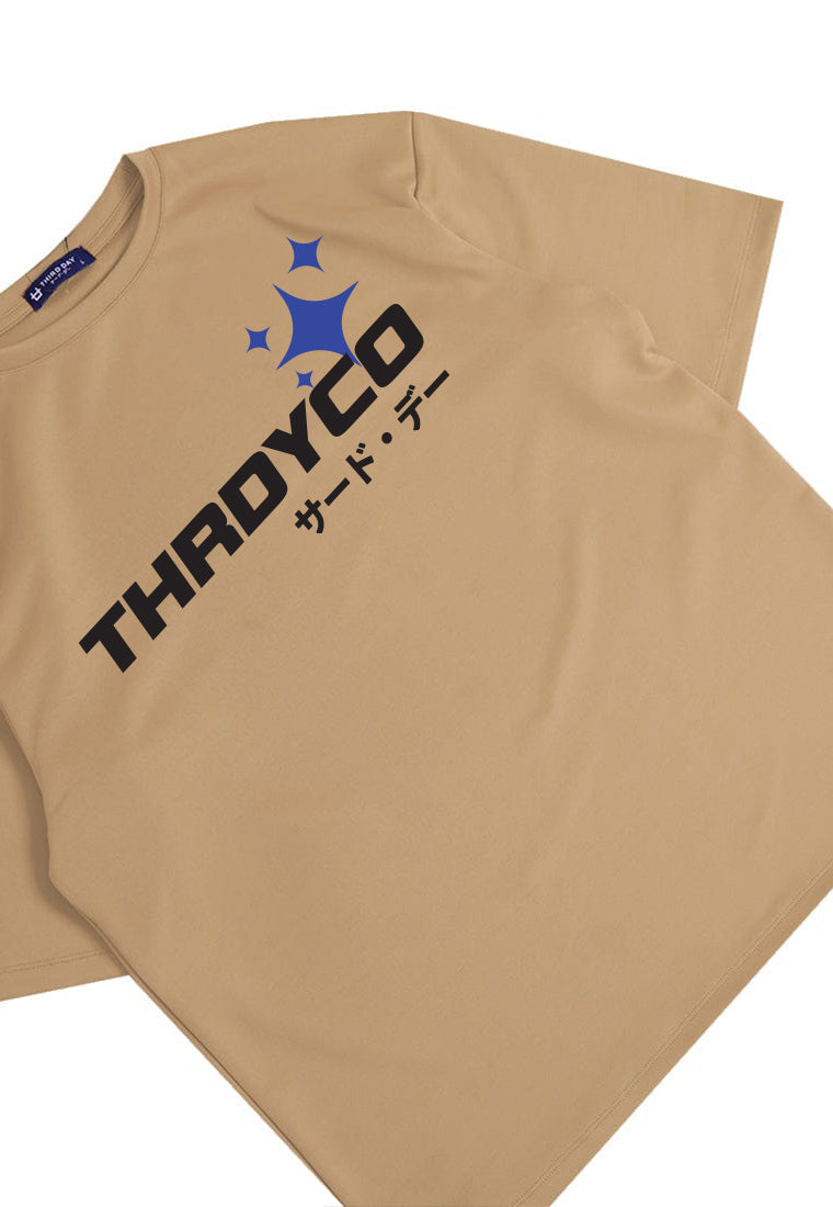 MTR48 Kaos Oversize Gambar Bintang Bahan Scuba Tebal ScubaLUX "thrdyco bintang" Khaki