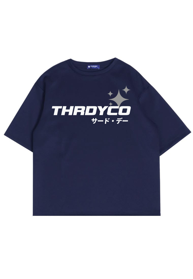 MTR49 Kaos Oversize Gambar Bintang Bahan Scuba Tebal ScubaLUX "thrdyco bintang" Navy