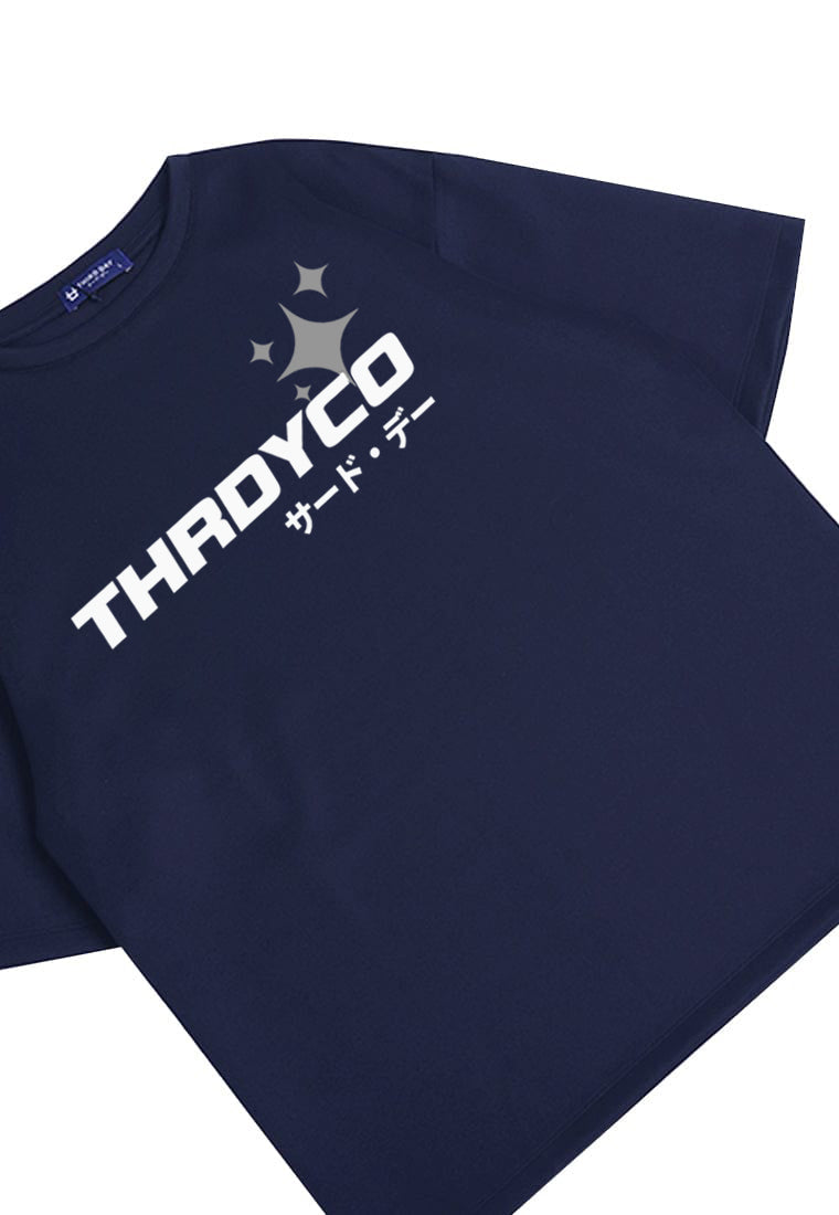 MTR49 Kaos Oversize Gambar Bintang Bahan Scuba Tebal ScubaLUX "thrdyco bintang" Navy