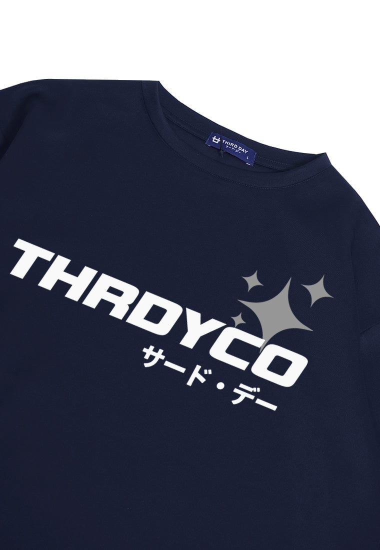 MTR49 Kaos Oversize Gambar Bintang Bahan Scuba Tebal ScubaLUX "thrdyco bintang" Navy