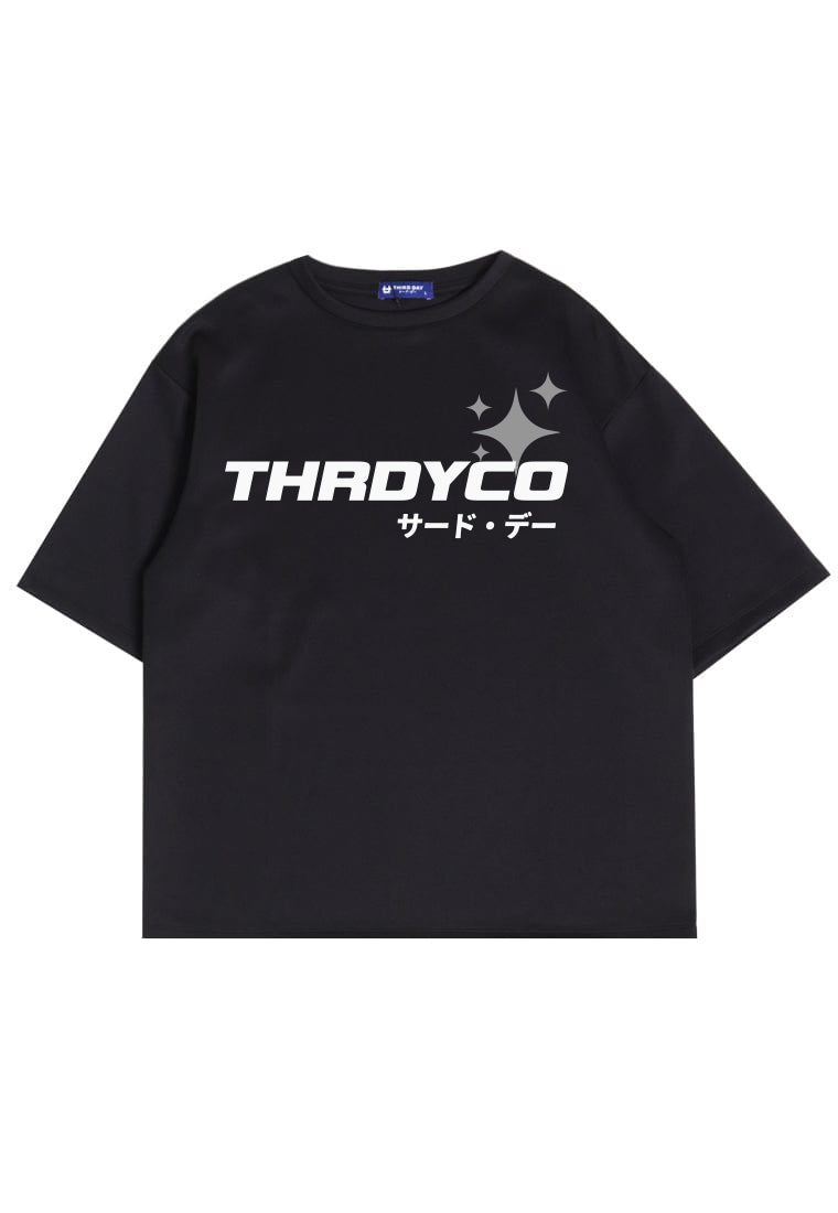 MTR50 Kaos Oversize Gambar Bintang Bahan Scuba Tebal ScubaLUX "thrdyco bintang" Hitam