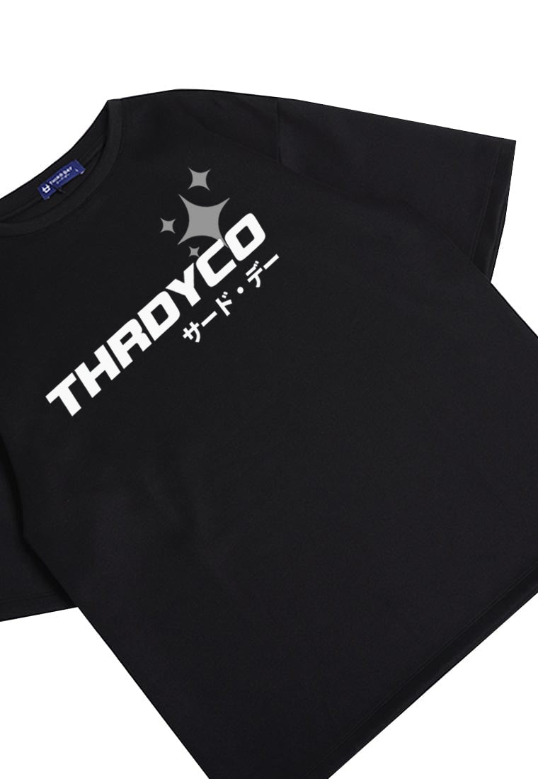 MTR50 Kaos Oversize Gambar Bintang Bahan Scuba Tebal ScubaLUX "thrdyco bintang" Hitam