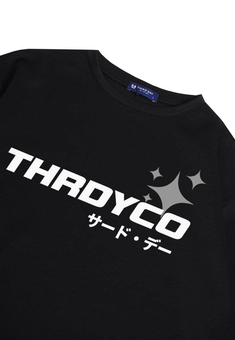 MTR50 Kaos Oversize Gambar Bintang Bahan Scuba Tebal ScubaLUX "thrdyco bintang" Hitam