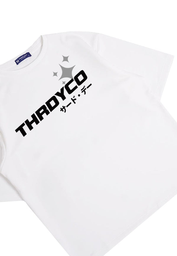 MTR51 Kaos Oversize Gambar Bintang Bahan Scuba Tebal ScubaLUX "thrdyco bintang" Putih