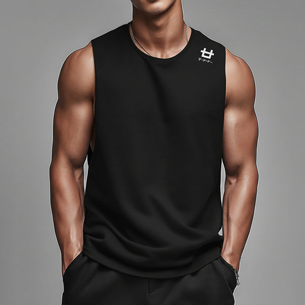 MTS25 Kaos Kutang Pria SVN Instacool "shoulder icon logo" hitam