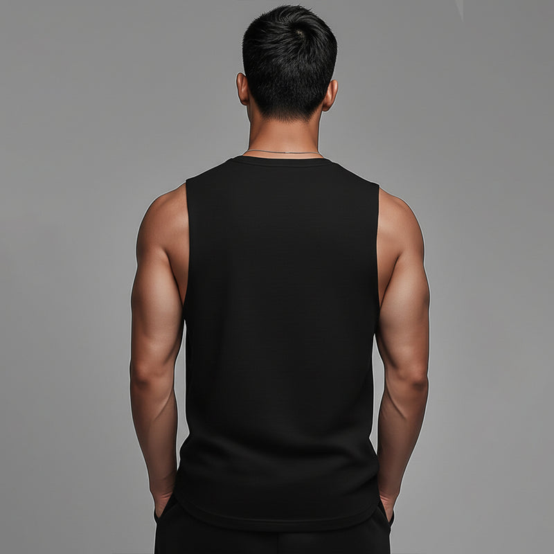 MTS25 Kaos Kutang Pria SVN Instacool "shoulder icon logo" hitam