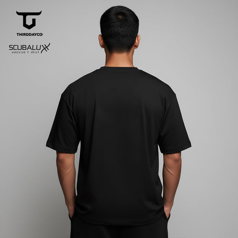 MTT20 Kaos Oversize Gym Pria Bahan Scuba Tebal "no days off " hitam