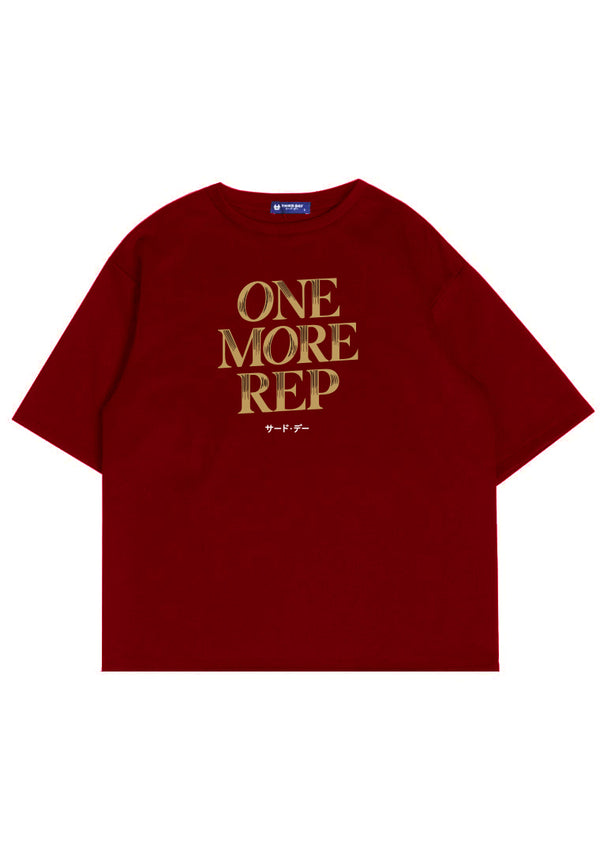 MTT35 Kaos Oversize Gym Scuba Bahan Tebal Scubalux "One More Rep" maroon