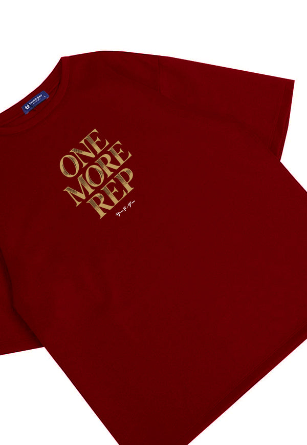 MTT35 Kaos Oversize Gym Scuba Bahan Tebal Scubalux "One More Rep" maroon
