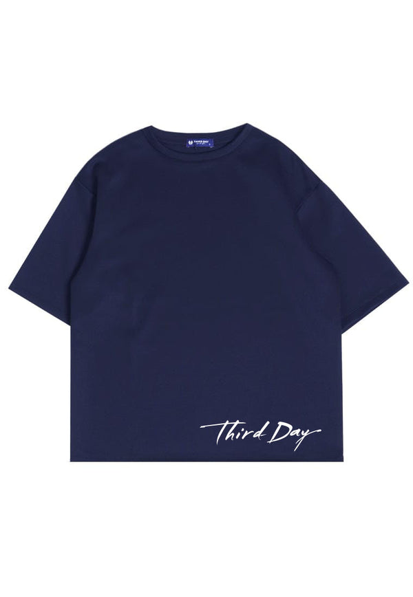 MTT84 kaos oversized estetik bahan tebal scubalux "thirdday long sign" navy
