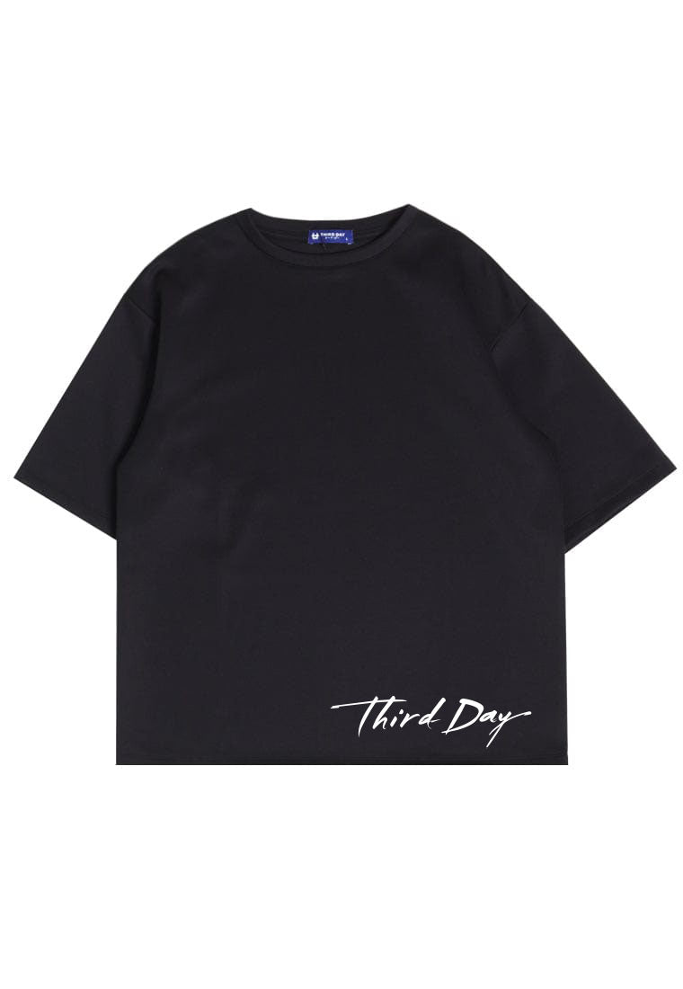 MTT85 kaos oversized estetik bahan tebal scubalux "thirdday long sign" hitam