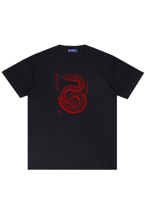 MTT92 baju kaos imlek tangan pendek instacool "polymesh snake" hitam