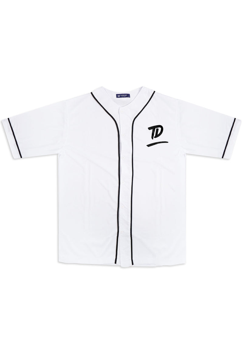 MTT94 Baseball Jersey Oversize "td underline dakir" putih