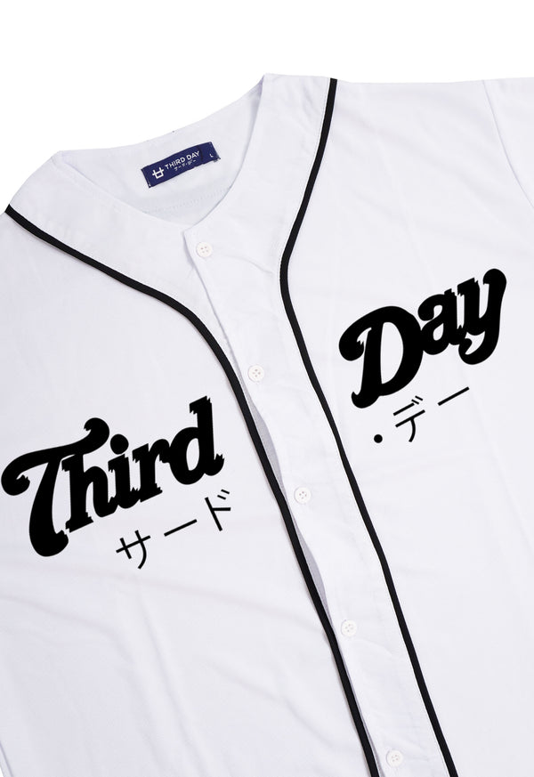 MTT96 Baseball Jersey Oversize "third day slant baseball" putih