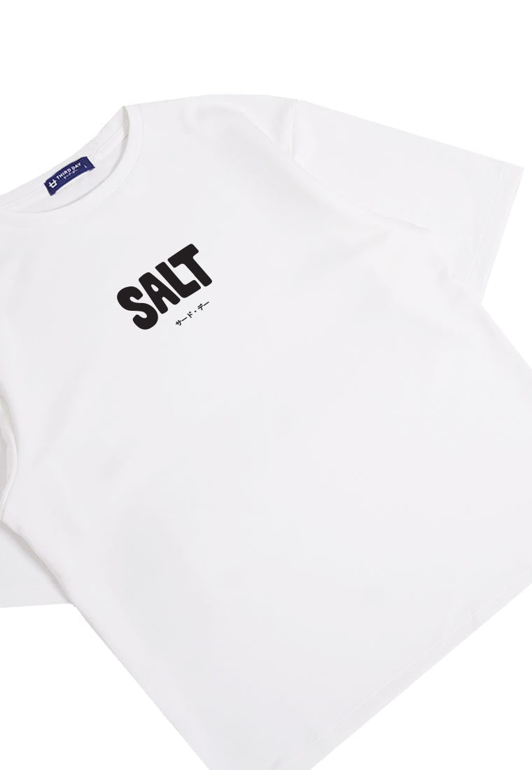 MTU38 kaos couple keren oversize scuba "salt-honey" putih