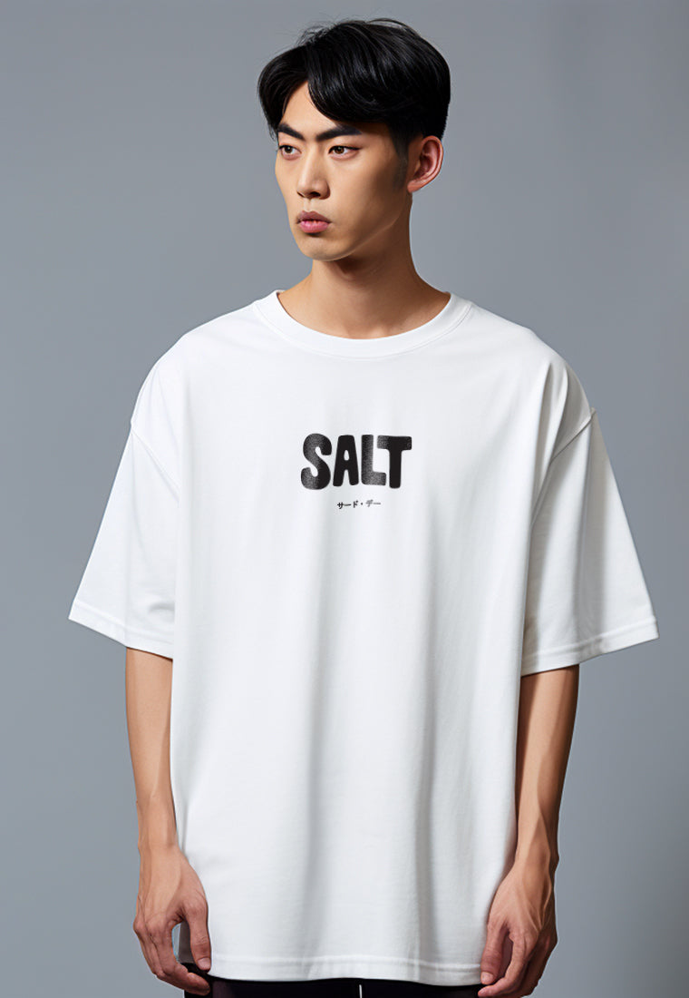 MTU38 kaos couple keren oversize scuba "salt-honey" putih
