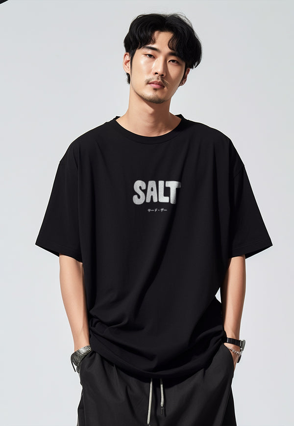 MTU39 kaos couple keren oversize scuba "salt-honey" hitam