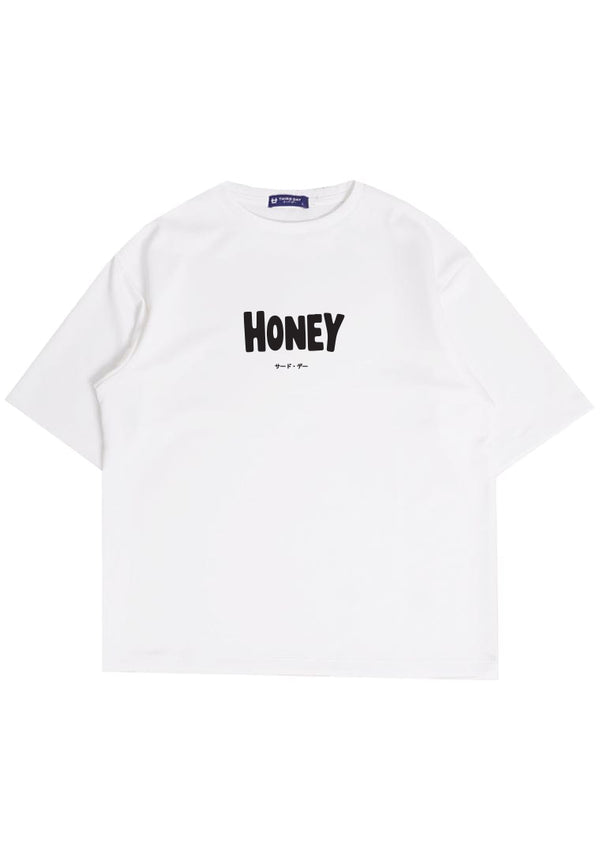 MTU41 kaos couple keren oversize scuba "honey-salt" putih