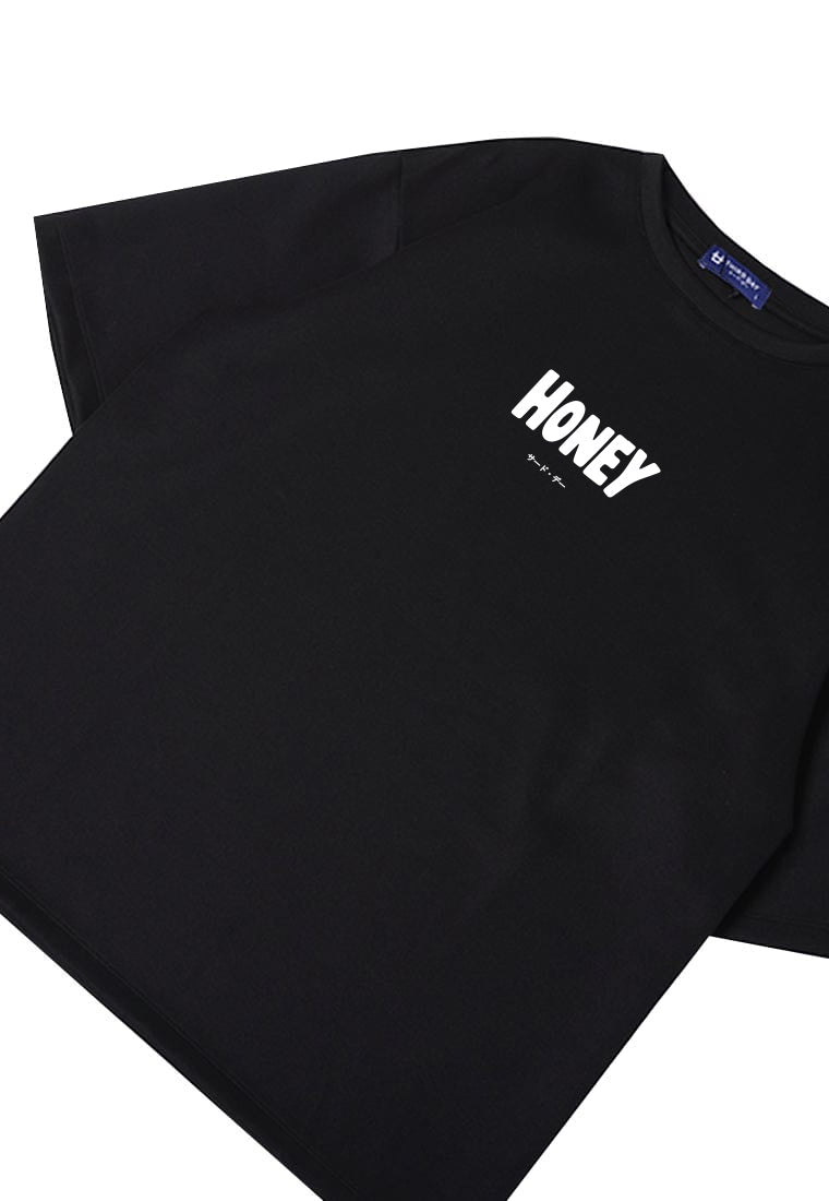 MTU42 kaos couple keren oversize scuba "honey-salt" hitam