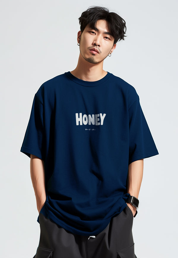 MTU43 kaos couple keren oversize scuba "honey-salt" navy
